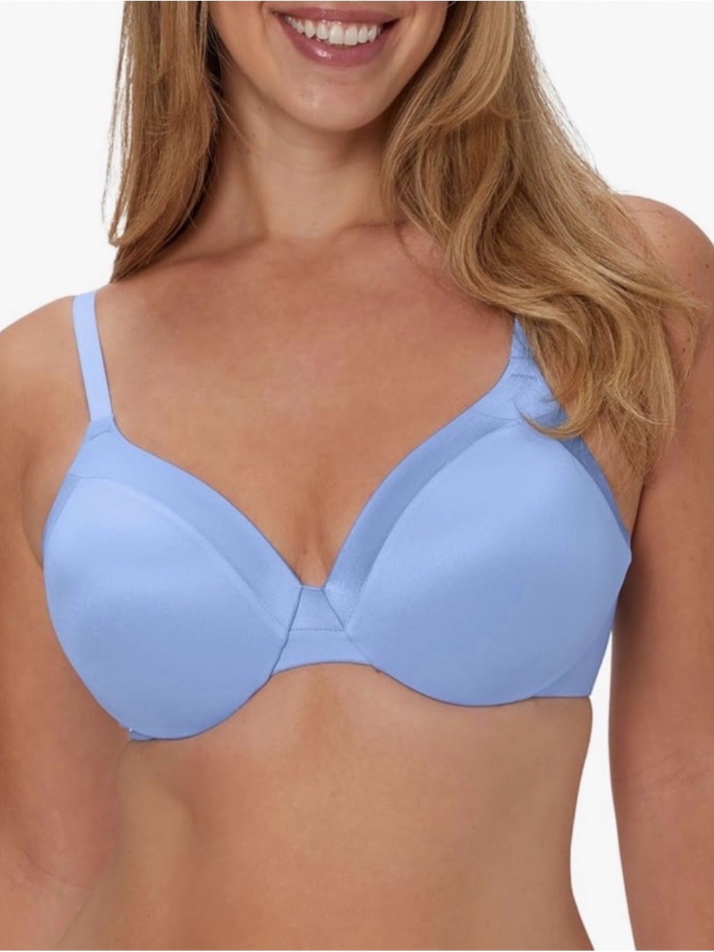 Maidenform Cushioned Underwire Bra,m Full Coverage Convertible Bra Blue Size 38B